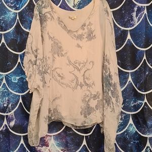 Sheer floral blouse